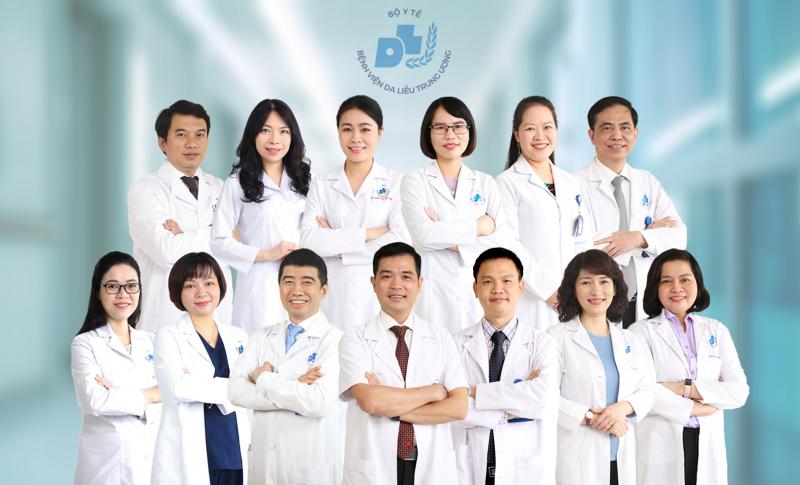 Đội ngũ y bác sĩ tại Bệnh viện Da liễu Trung Ương