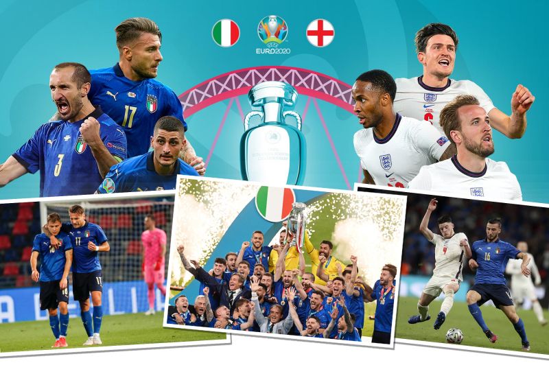 Đội tuyển Italia đánh bại đội tuyển Anh để giành ngôi vô địch EURO 2021