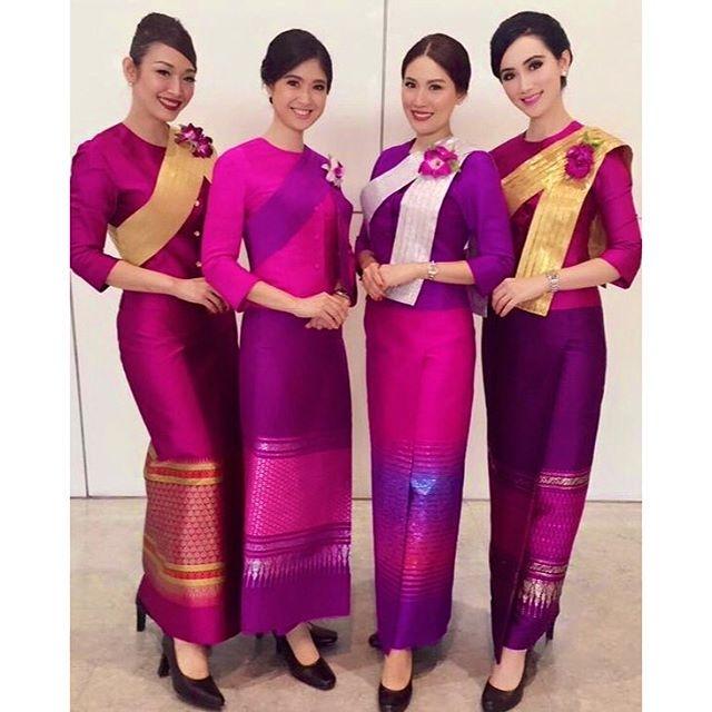 Bộ đồng phục của Thai airways mang đậm nét văn hóa dân tộc