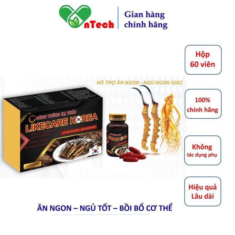 Đông trùng hạ thảo Everyday health LIKECARE KOREA ăn ngon ngủ tốt hỗ trợ trị biếng ăn mất ngủ bồi bổ cơ thể hộp 60 viên