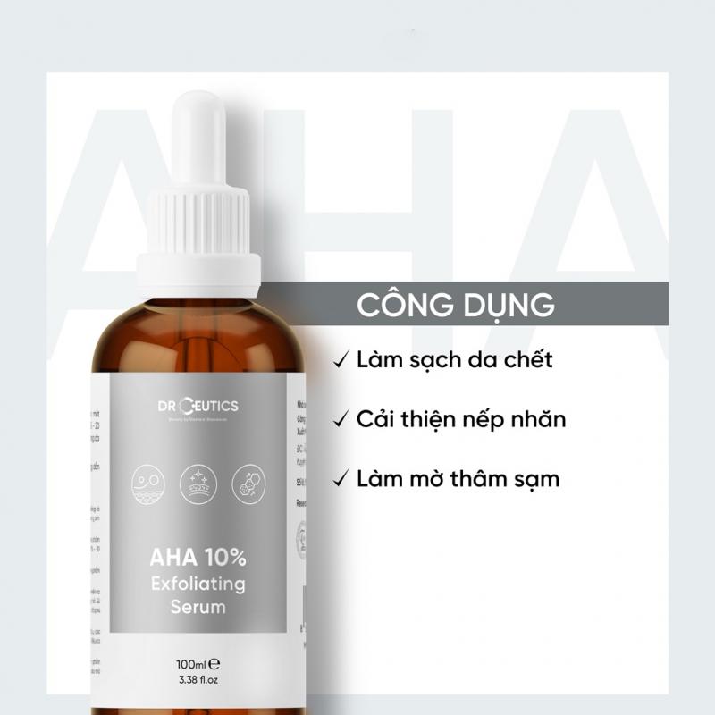 DrCeutics dung dịch AHA 10% Exfoliating Serum