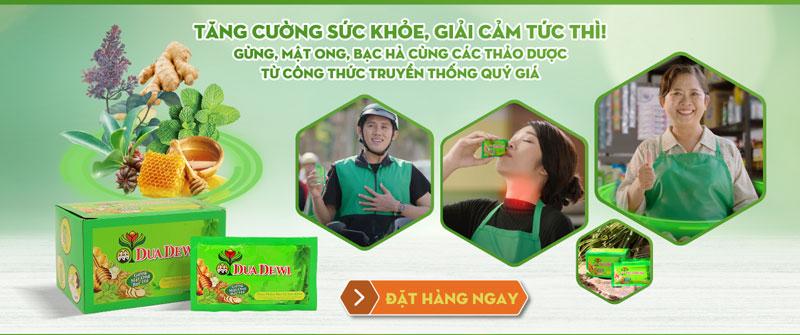 Dua Dewi - Siro cảm cúm giúp hỗ trợ giảm các triệu chứng chảy nước mũi, đau đầu, đau họng