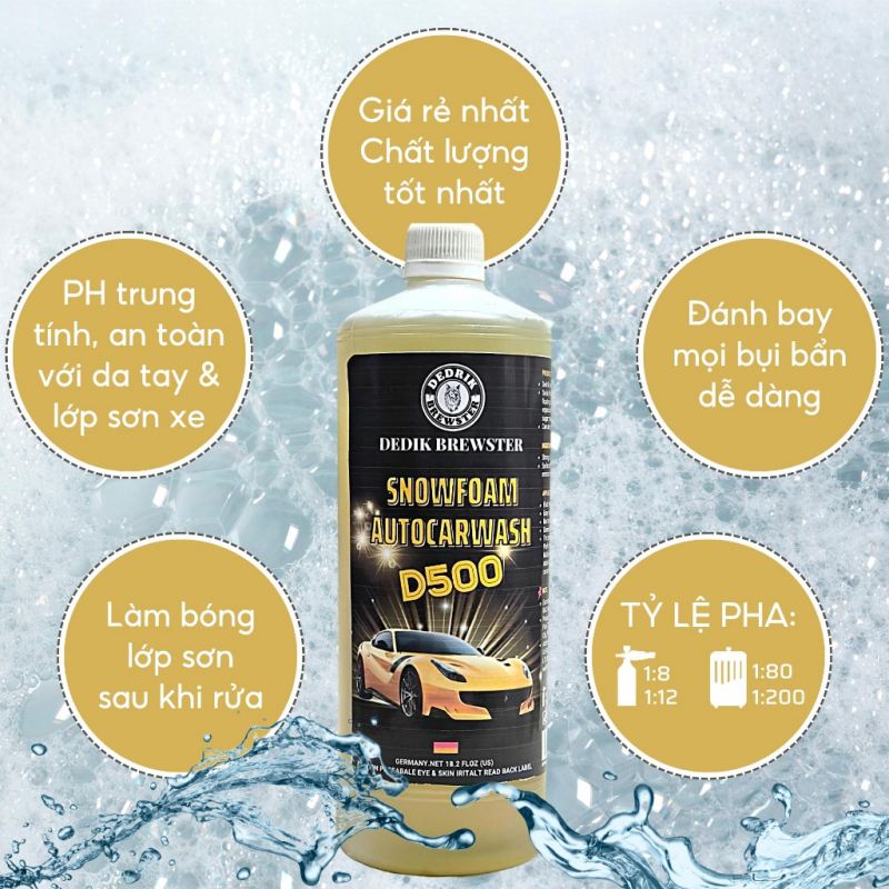 Dung dịch rửa xe không chạm Car Wash D500 Dedrick Brewter