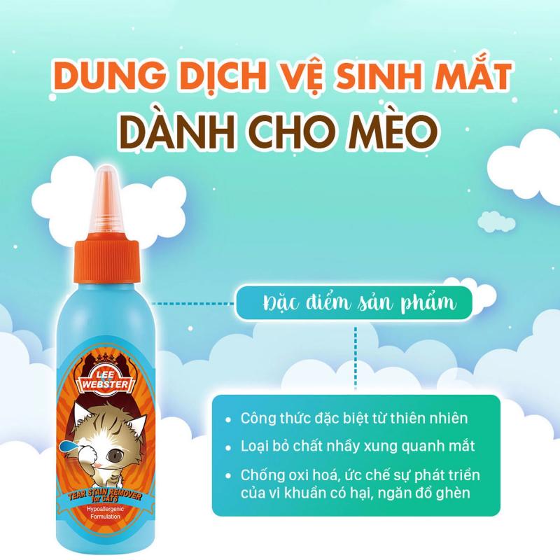 Dung Dịch Vệ Sinh Mắt Cho Mèo Lee&Webster 130ml