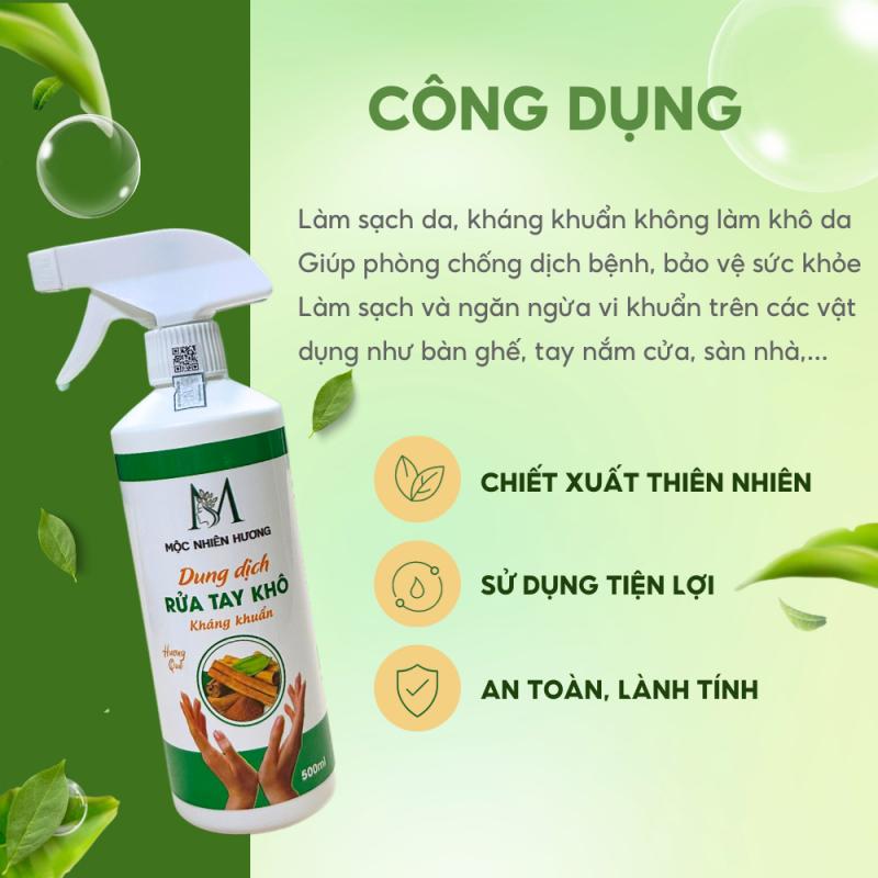 Dung dịch xịt rửa tay khô kháng khuẩn Mộc Nhiên Hương