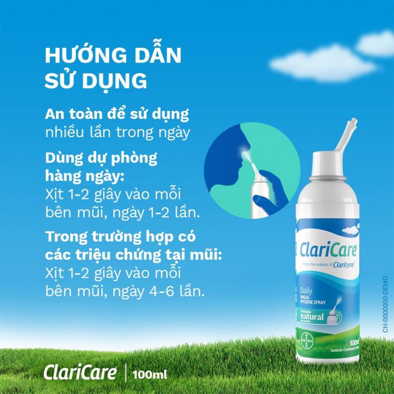 Dung dịch xịt vệ sinh mũi Claricare