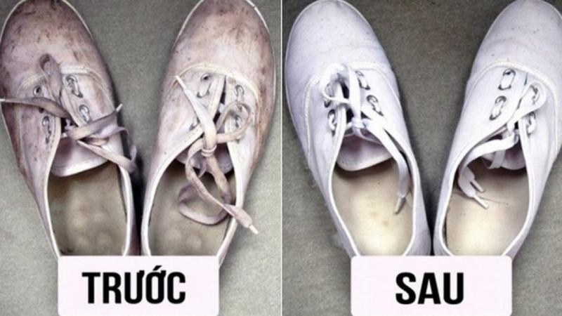Dùng sơn móng tay trắng để chữa vết xước trên giày