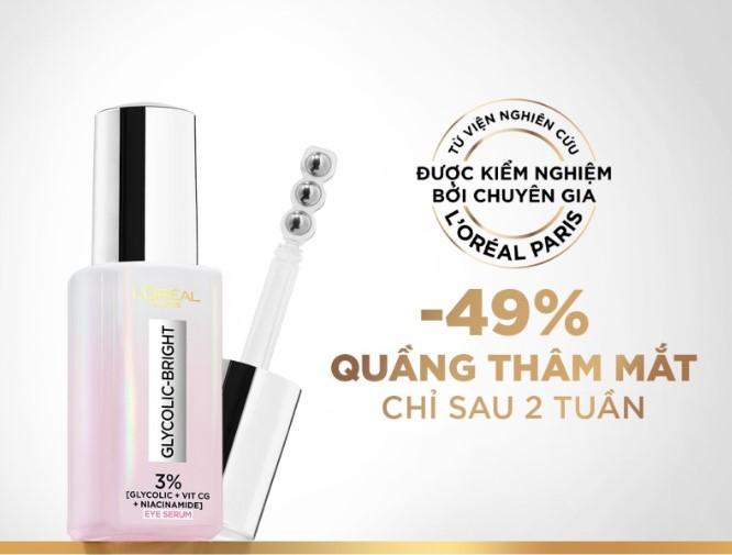 Dưỡng chất chăm sóc vùng da quanh mắt L’oréal Paris Glycolic-Bright Dark Circle Eye Serum