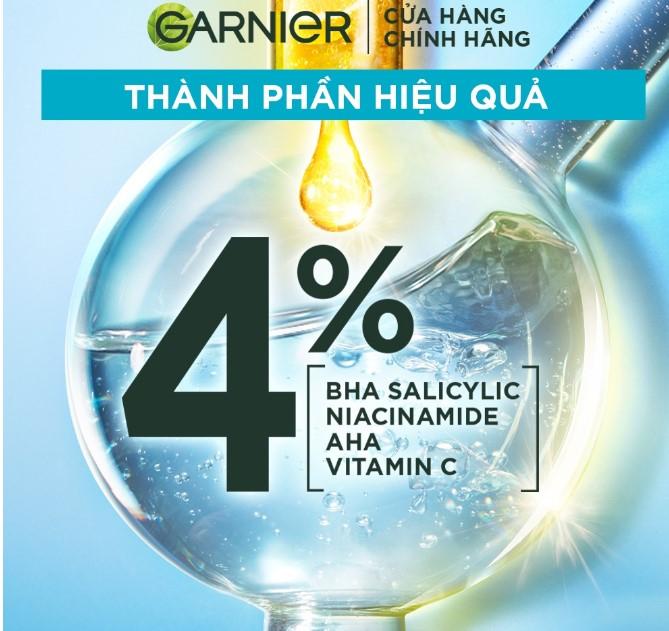 Dưỡng chất cho da dầu mụn Garnier Bright Complete Anti-Acnes Booster Serum 4%