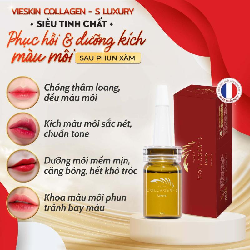 Dưỡng kích màu môi sau phun xăm Vieskin Collagen GoldShine