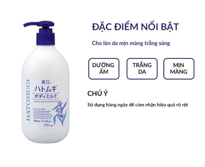 Dưỡng thể trắng da cấp ẩm Hatomugi Moisturizing & Conditioning The Body