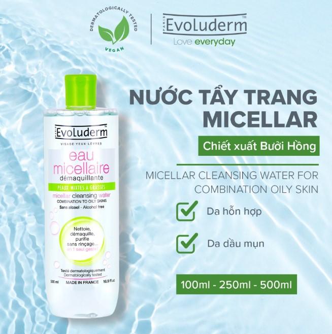 Nước tẩy trang của hãng Evoluderm