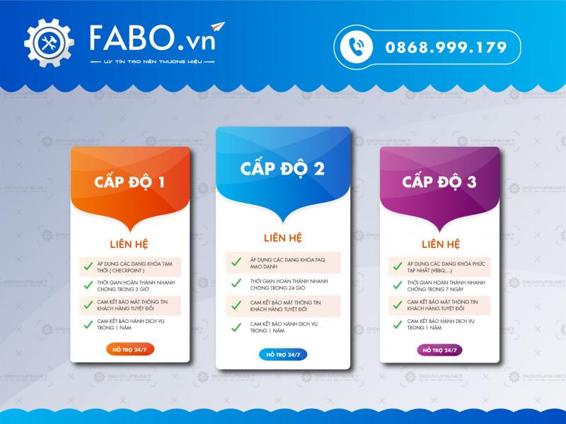 Dịch vụ mở khoá facebook của FABO.vn