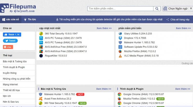 Trang web tải phần mềm FilePuma
