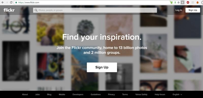 Giao diện của Flickr