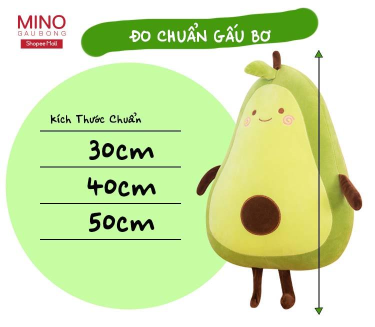 Gấu bông quả bơ Mino Store trái bơ nhồi bông cute TH115