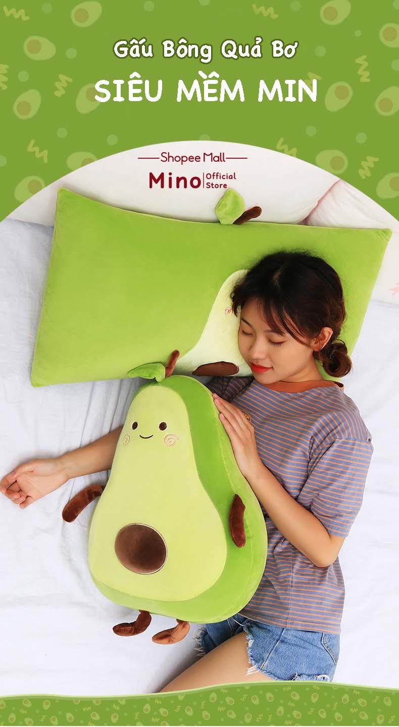 Gấu bông quả bơ Mino Store trái bơ nhồi bông cute TH115