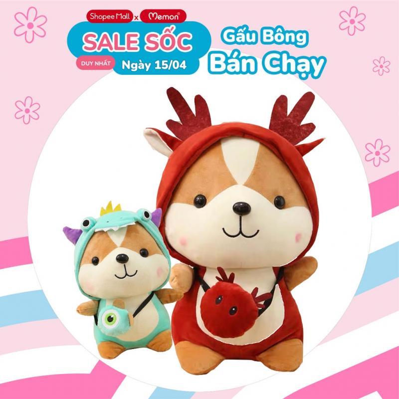 Gấu bông Shiba Cosplay 25cm, 45cm cao cấp Memon