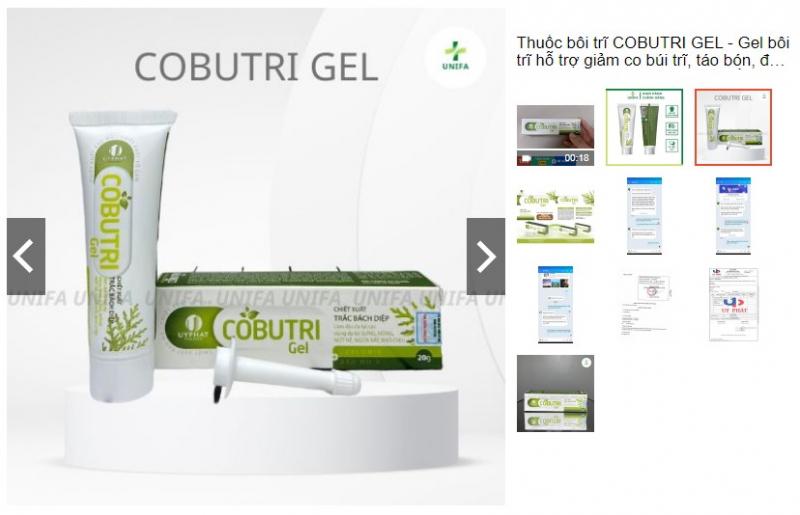 Gel bôi trĩ Cobutri