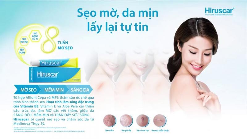 Gel cải thiện sẹo Hiruscar 5g