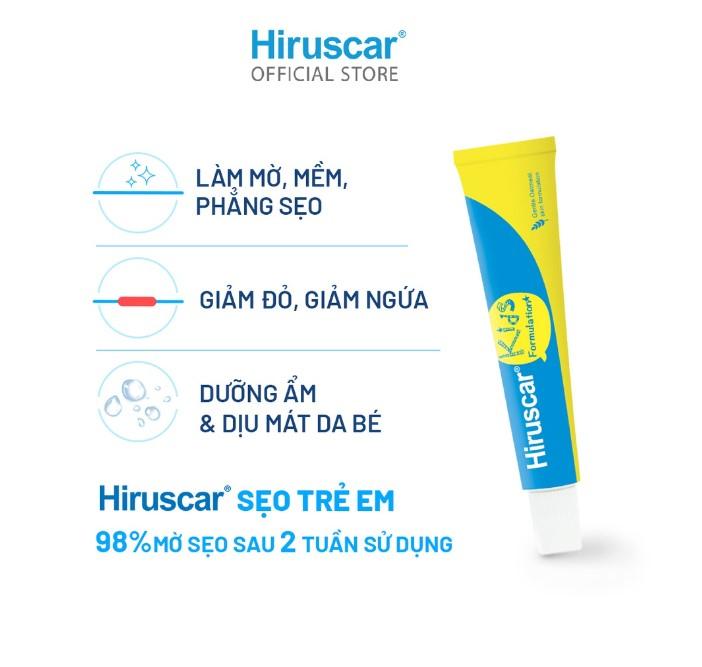 Gel cải thiện sẹo và vết thâm ngứa trẻ em Hiruscar Kids