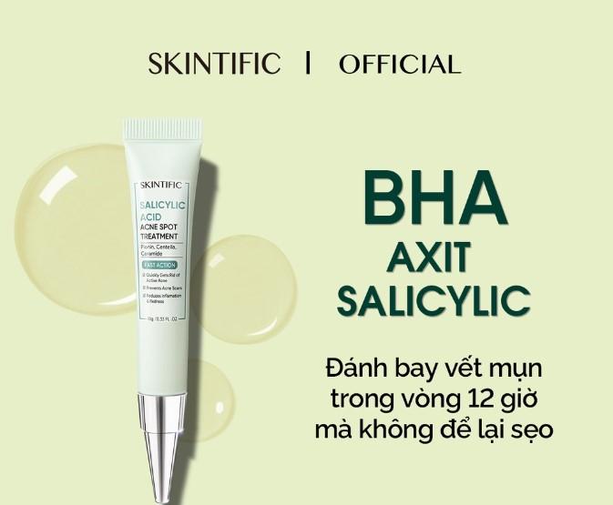 Gel chấm mụn 2% BHA Skintific