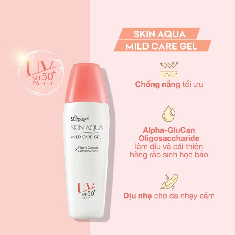 Gel chống nắng cho da nhạy cảm Sunplay Skin Aqua Mild Care Gel SPF50+ PA+++