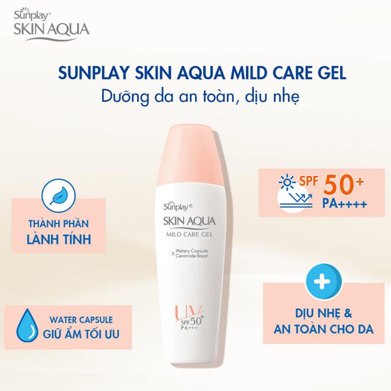 Gel chống nắng cho da nhạy cảm Sunplay Skin Aqua Mild Care Gel SPF50+ PA+++