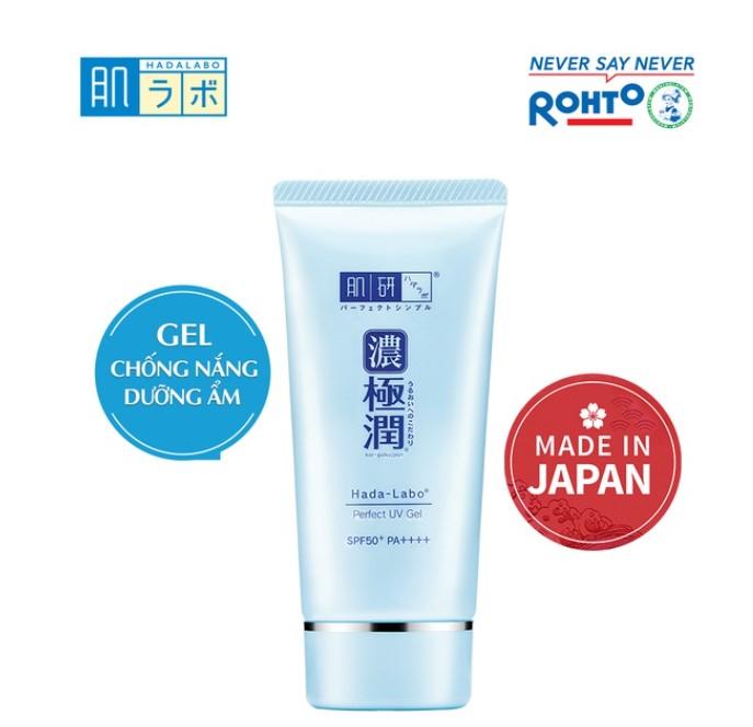 Gel chống nắng dưỡng da ẩm mịn Hada Labo Koi-Gokujyun Perfect Uv Gel (Sunscreen) SPF50+ PA++++