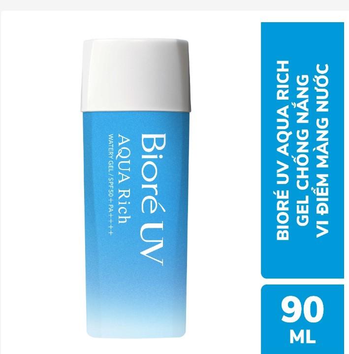 Gel chống nắng màng nước dưỡng ẩm Bioré UV Aqua Rich Watery Gel SPF50+/PA++++