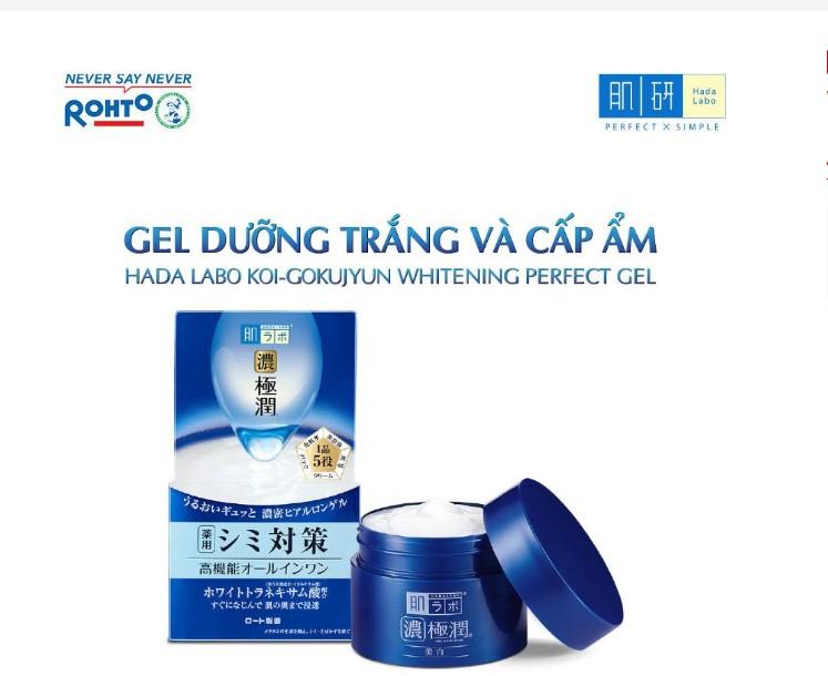 Gel dưỡng trắng và cấp ẩm cho da Hada Labo Koi-Gokujyun Whitening Perfect Gel