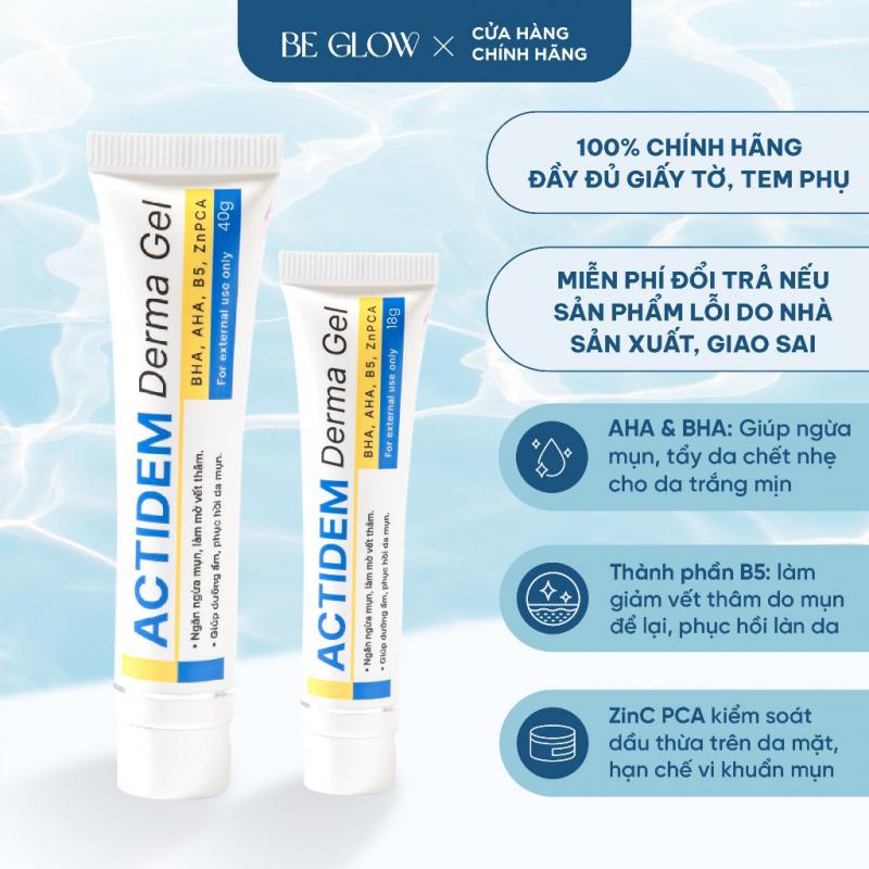 Gel giảm mụn, dưỡng ẩm da ACTIDEM Derma Gel