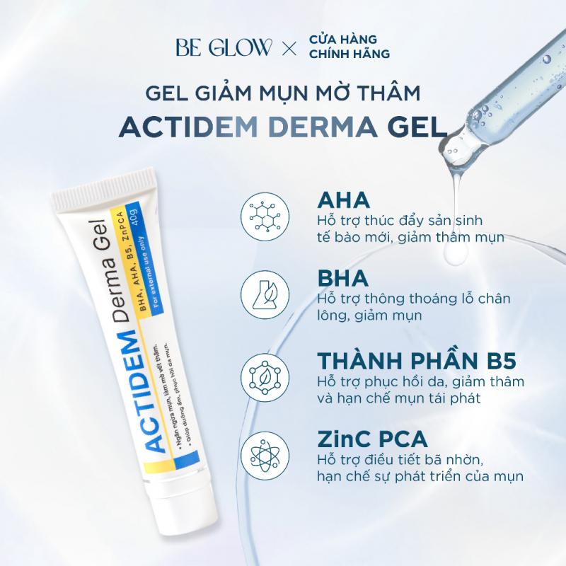 Gel giảm mụn, dưỡng ẩm da ACTIDEM Derma Gel