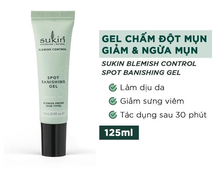 Gel giảm mụn Sukin Blemish Control Spot Banishing Gel