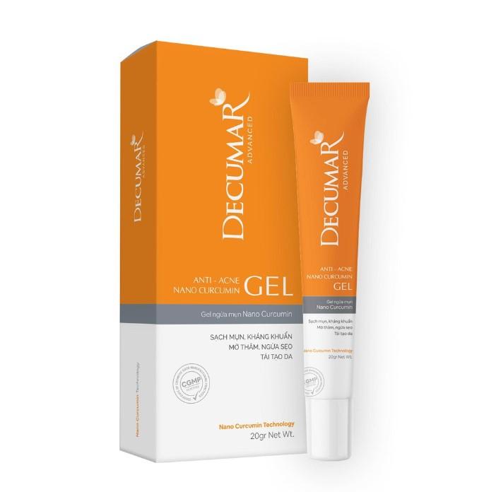 Gel ngừa mụn nano curcumin Decumar