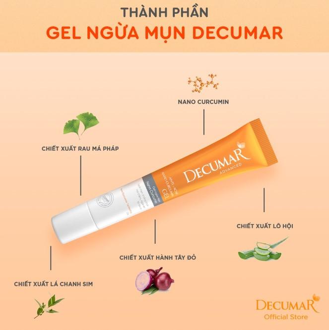 Gel ngừa mụn Nano Decumar Advanced