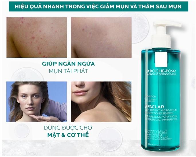 Gel rửa mặt Effaclar Micro Peeling Purifying La Roche Posay