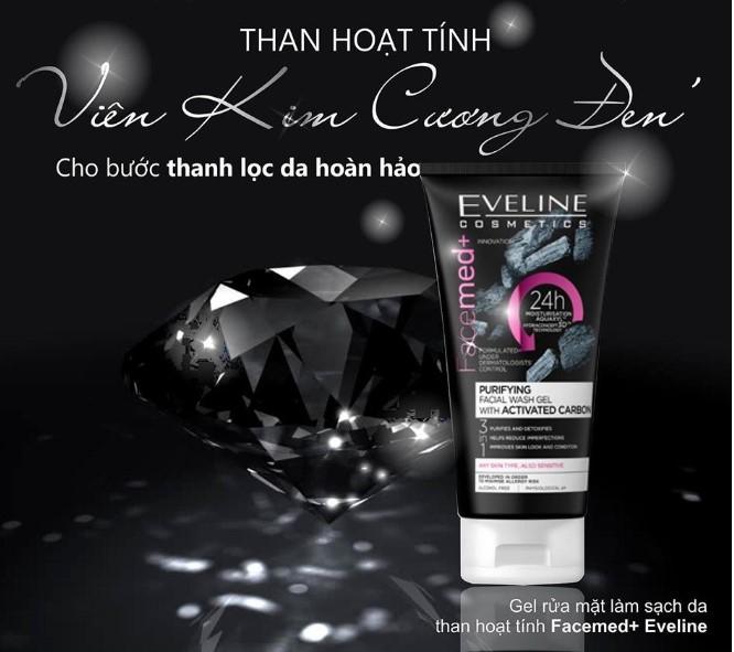 Gel rửa mặt than hoạt tính Eveline Facemed+