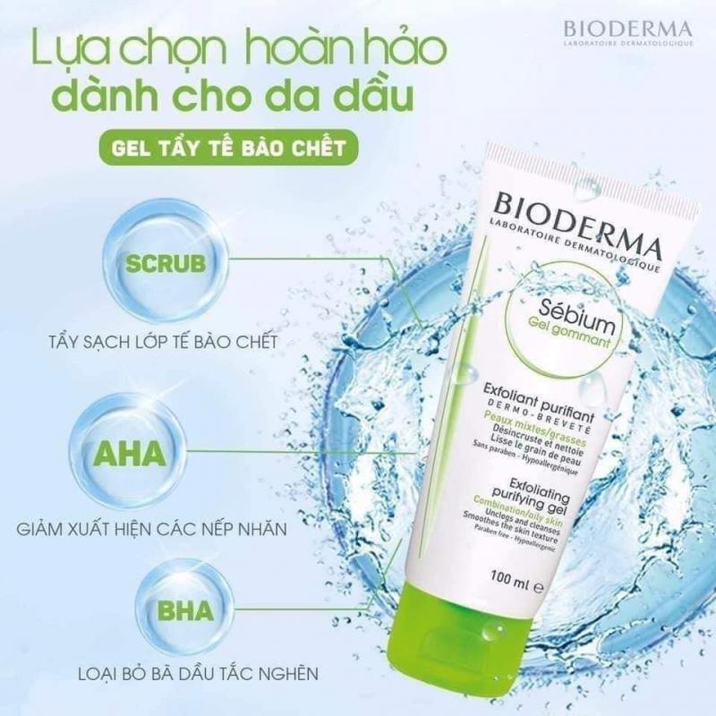 Gel tẩy tế bào chết làm mịn da Bioderma Sebium Gel Gommant