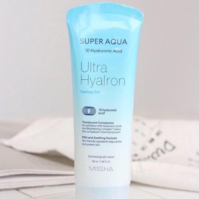 Gel tẩy tế bào chết MISSHA Super Aqua Ultra Hyalron Peeling Gel