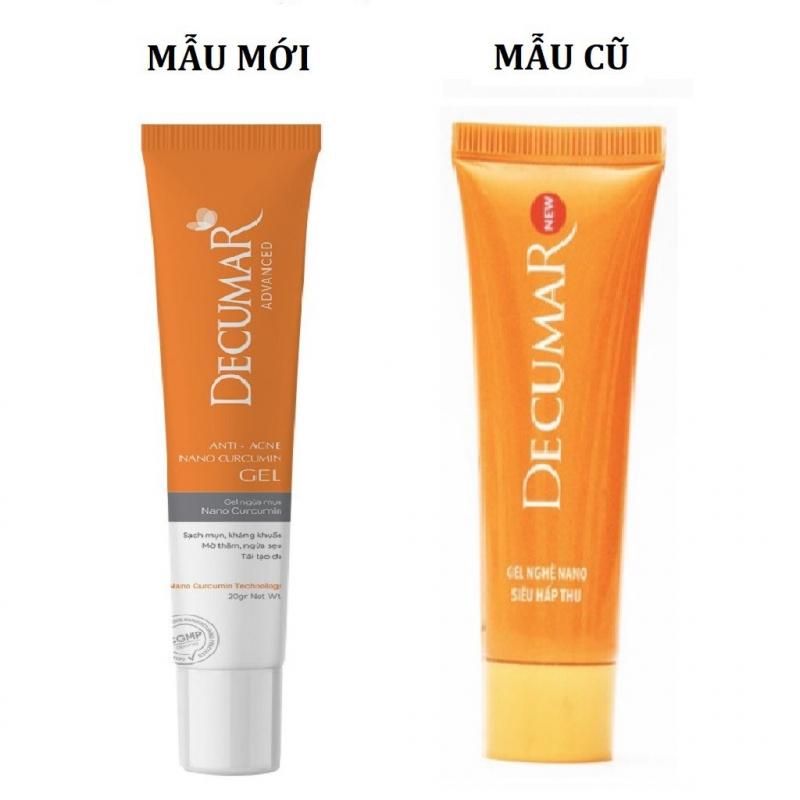 Gel ngừa mụn nano curcumin Decumar