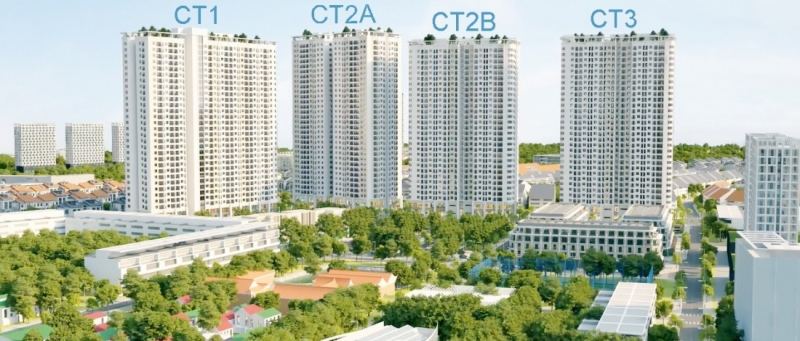 Phối cảnh các tòa của chung cư Gelexia Riverside