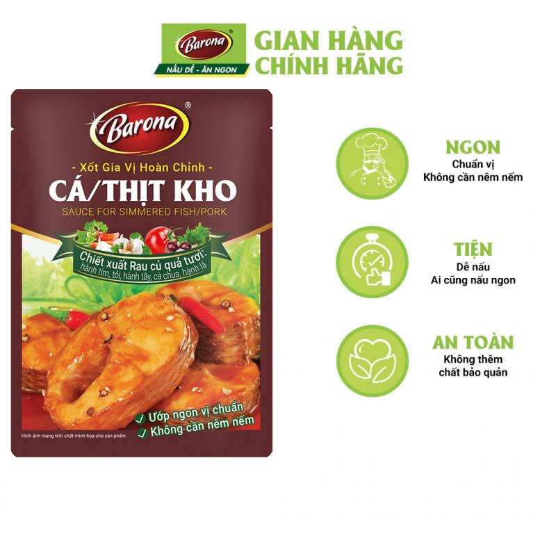 Gia vị Cá/ Thịt kho Barona 80g