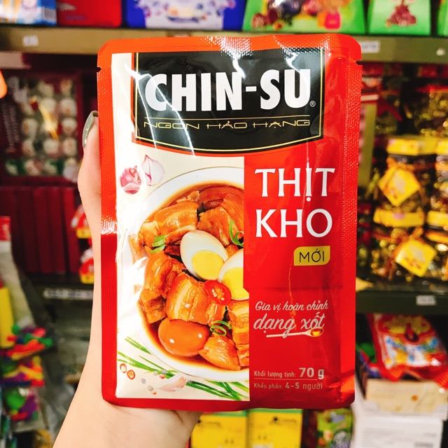 Gia vị CHIN-SU hoàn chỉnh - Xốt thịt kho túi 70g