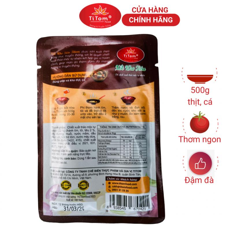 Gia vị kho tiêu Titom gói 70g