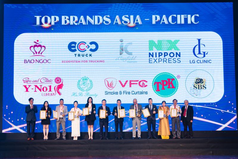 Giải thưởng Top brand Asia – Pacific (Thương hiệu hàng đầu Châu Á Thái Bình Dương)