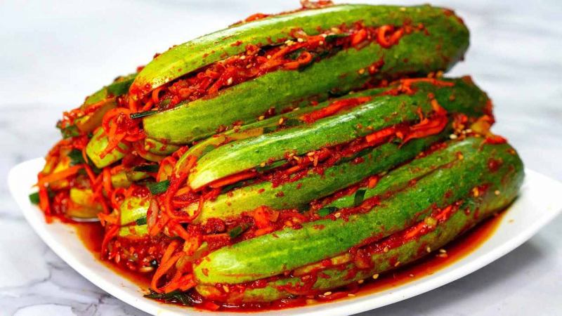 Giảm cân bằng dưa chuột, kimchi