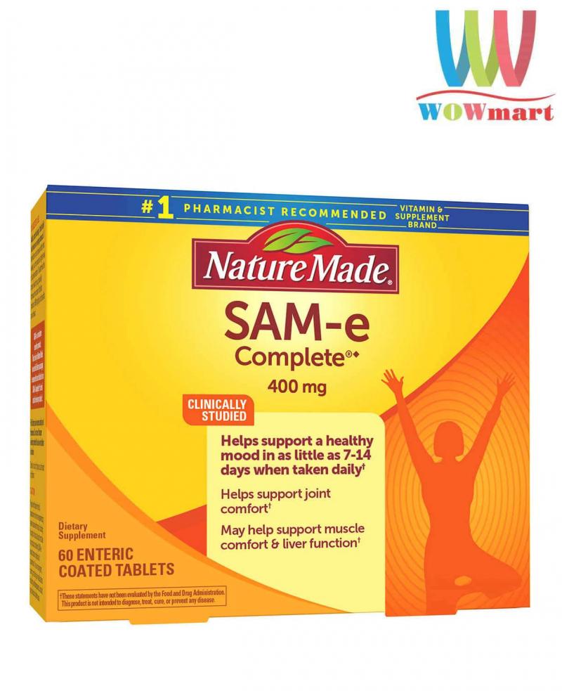 Giảm stress, an thần an toàn Nature Made SAM-e Complete 400mg