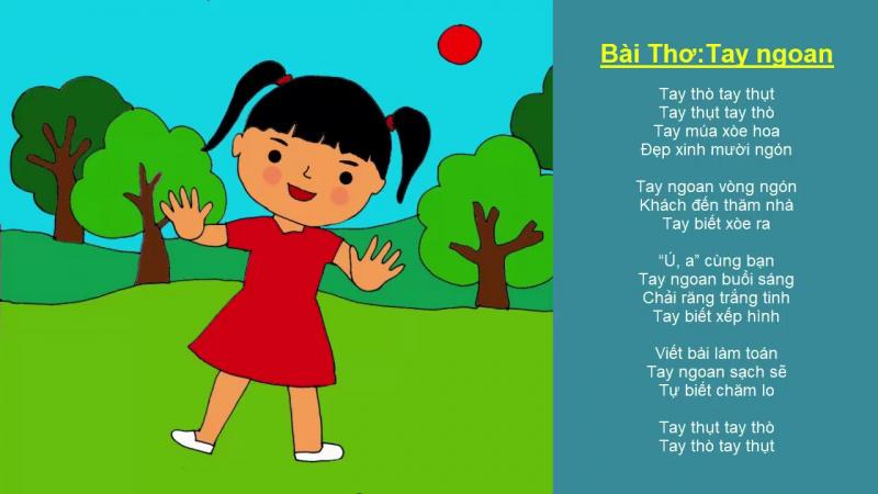 giáo án bài thơ Tay ngoan - mẫu 1