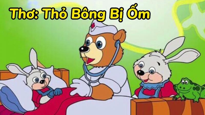 giáo án dạy thơ thỏ bông bị ốm - mẫu 1
